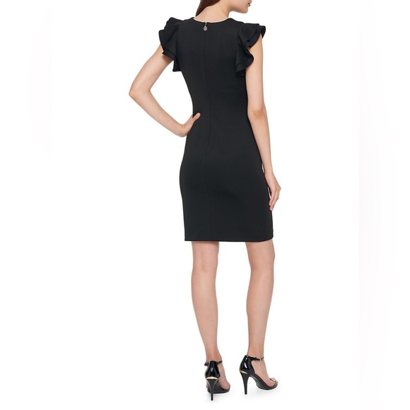 Tommy Hilfiger
Scuba Crepe Flutter-Sleeve Sheath Dress - Picture 4 of 11